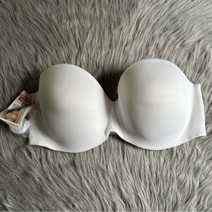 Maidenform Sweet Nothings Perfect Coverage Strapless Bra Womens Size‎ 36DD White